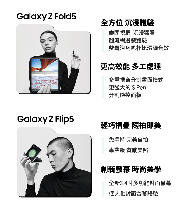 台灣大哥大SAMSUNG Galaxy Z Fold5｜Z Flip5專案優惠