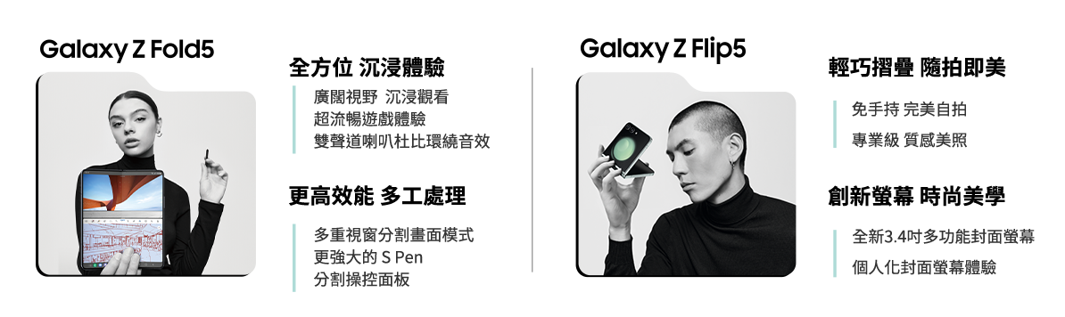 台灣大哥大SAMSUNG Galaxy Z Fold5｜Z Flip5專案優惠
