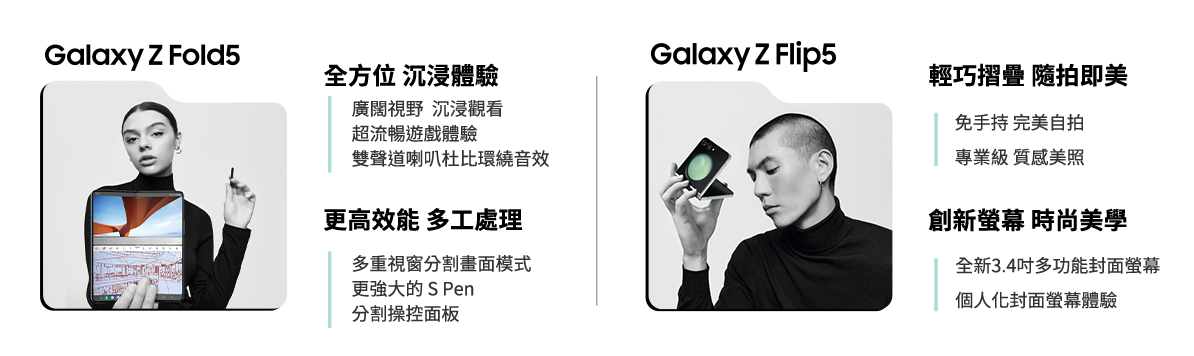 台灣大哥大SAMSUNG Galaxy Z Fold5|Z Flip5專案優惠