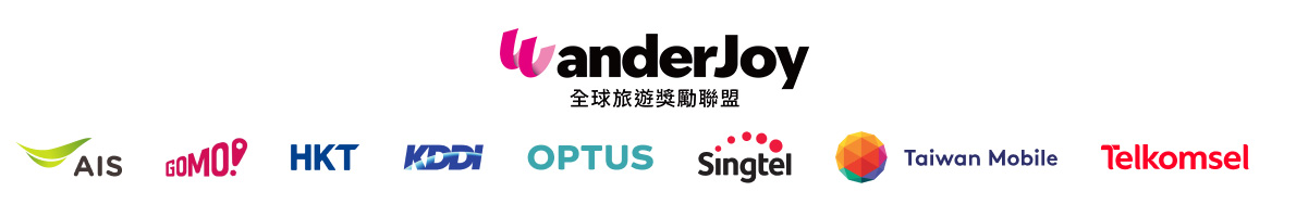 AIS、GOMO、HKT、KDDI、OPTUS、Singtel、Taiwan Mobile、Telkomsel