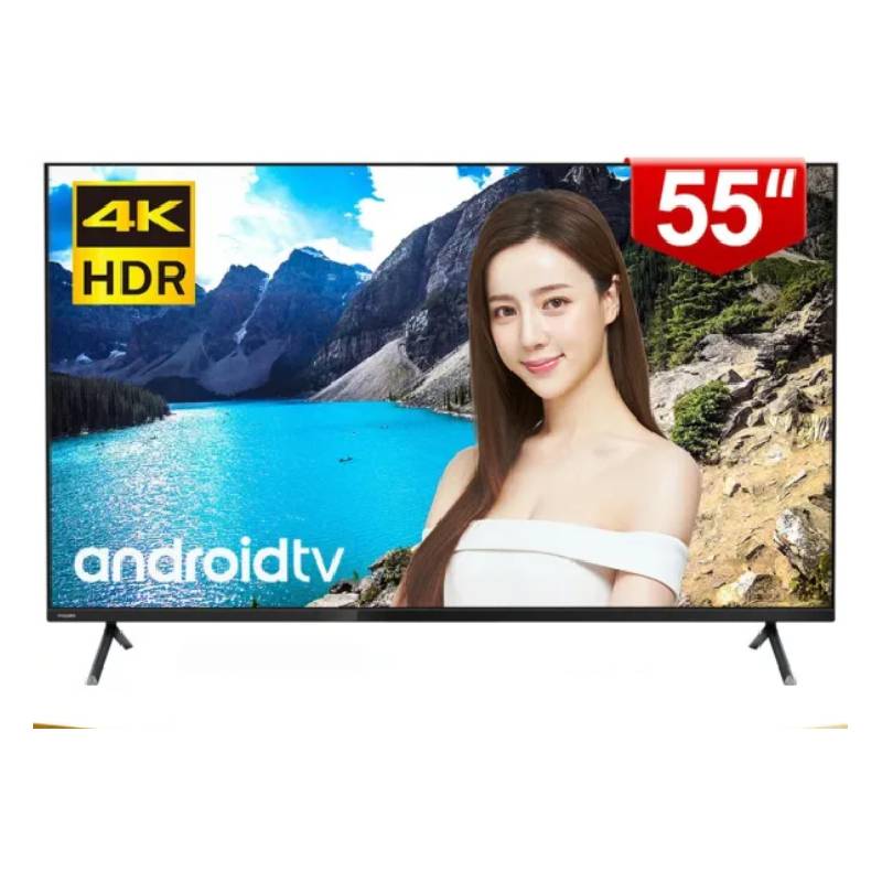 Philips 55吋4K andriod聯網液晶顯示器+視訊盒