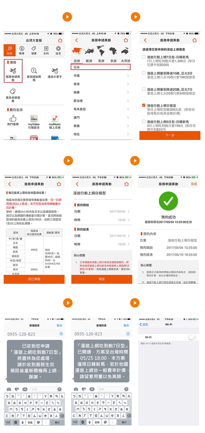 使用台灣大客服APP申辦說明